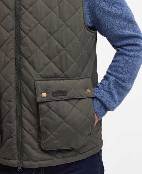 Barbour Fernwood Quilted Gilet — Dark Olive