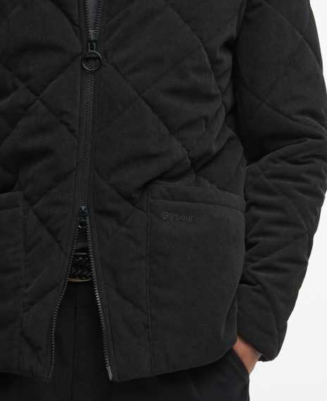 Barbour Cord Liddesdale Quilted Jacket — Classic Black