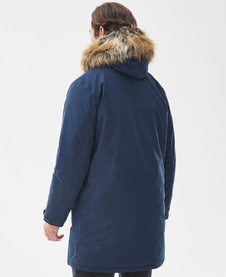 Barbour Ripley Waterproof Parka Jacket — Classic Navy