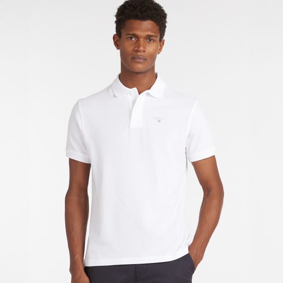 Barbour Sports Polo Shirt — Classic White