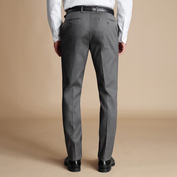 Charles Tyrwhitt Smart Stretch Texture Pants — Charcoal