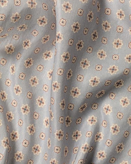 Charles Tyrwhitt Linen/Silk Geo Print Pocket Square — Silver