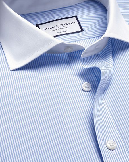 Charles Tyrwhitt Bengal Stripe Winchester Shirt — Sky Blue