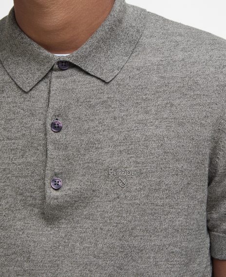 Barbour Buston Strickpoloshirt — Uniform Green