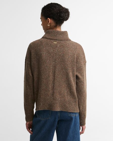 Barbour Lavensdale Half Zip Fleck Yarn Jumper