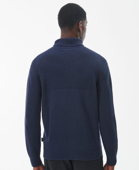 Barbour Steetley Roll-Neck Jumper — Classic Navy