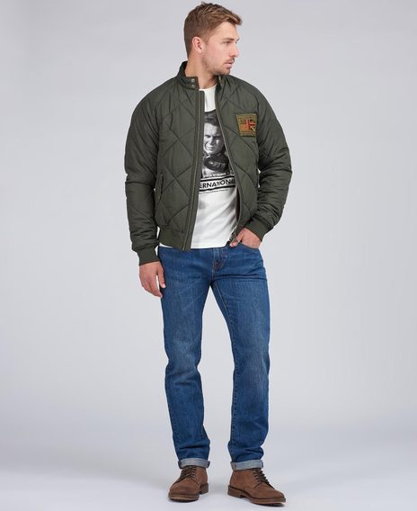 Barbour International Steve McQueen Quilted Merchant — Sage