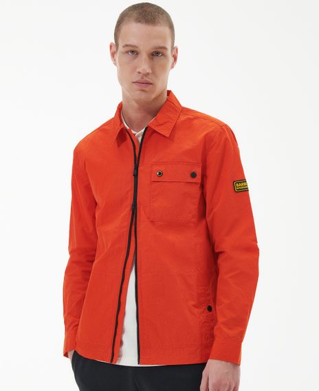 Barbour International Inlet Overshirt — Spicy Orange