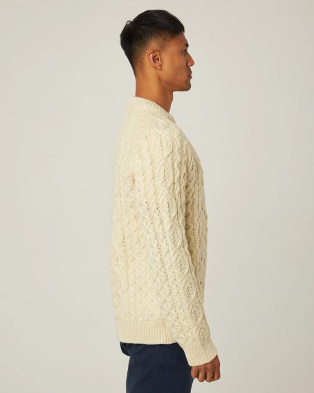 Peregrine Hudson Aran Jumper — Ecru