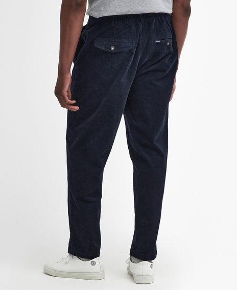 Barbour Stretch Cord Relaxed Trousers — Dark Navy