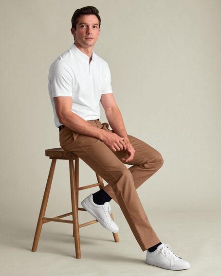 Charles Tyrwhitt Ultimate Non-Iron Chinos — Toffee