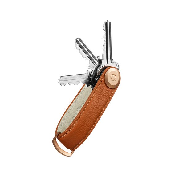 Schlüsselanhänger aus strukturiertem Leder Orbitkey 2.0 Pebbled Leather