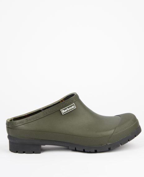 Barbour Quinn Clogs — Olive