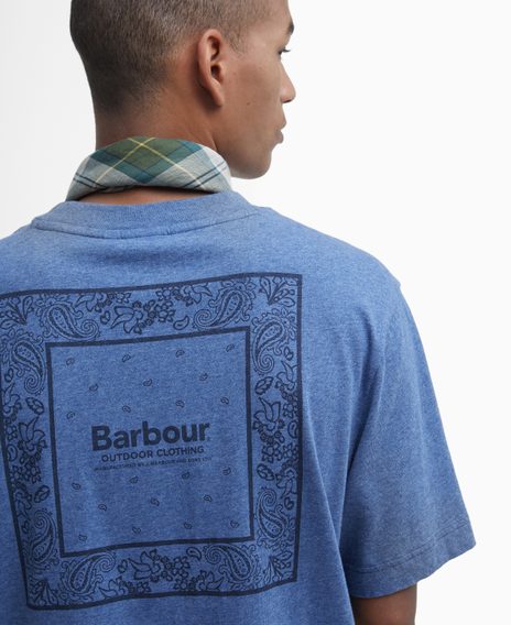 Barbour Thornley Relaxed Graphic T-Shirt — Chambray