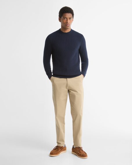 Barbour Herringbone Knitted Crew — Navy