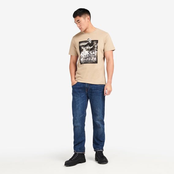 T-Shirt aus Baumwolle mit Fotoprint Barbour International Morris - Coriander