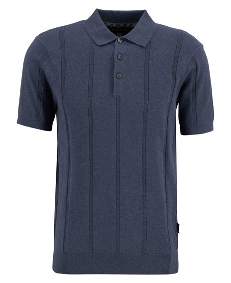 Barbour Wellburn Knitted Polo Shirt — Navy