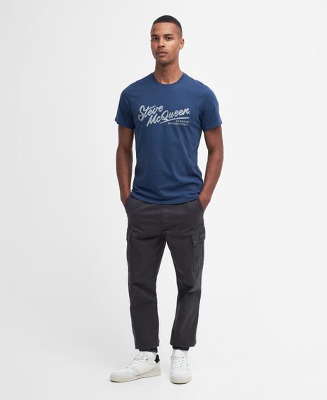 Barbour International Strike T-Shirt — Washed Cobalt