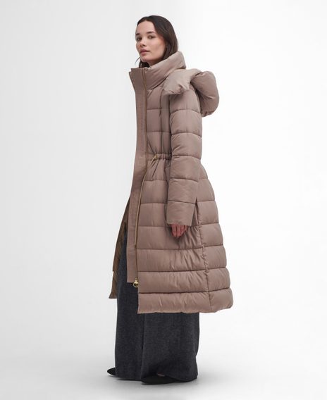 Barbour Mannue Puffer Jacket — Honey