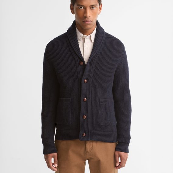 Barbour Hartland Shawl Neck Cardigan — Navy