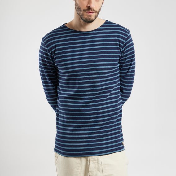 Armor Lux Breton Striped Shirt — Marine Deep
