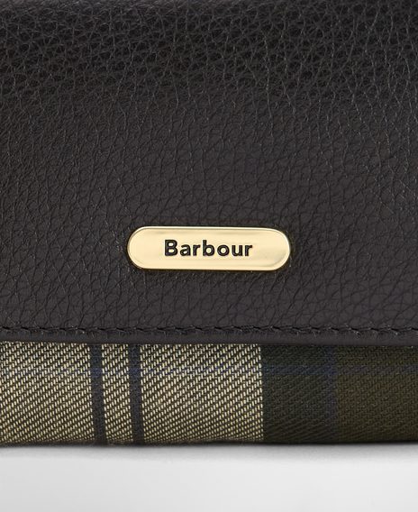 Barbour Rosa Leather French Purse — Black