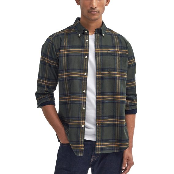 Barbour Portdown Tailored Shirt — Olive