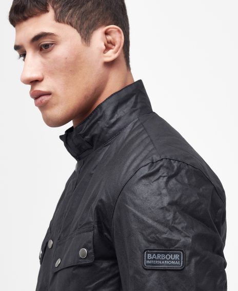 Barbour International Duke Wax Jacket — Black