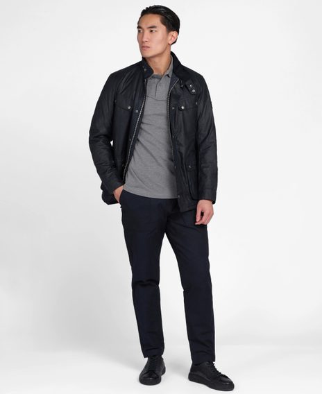 Barbour International Duke Wax Jacket — Navy