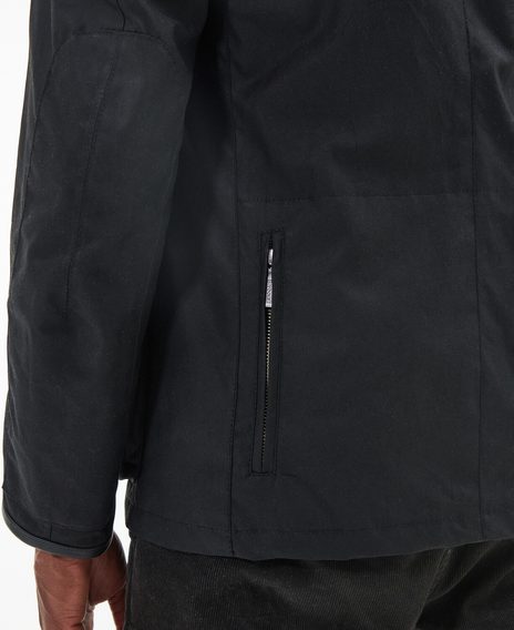 Barbour Beacon Sports Wax Jacket — Classic Black