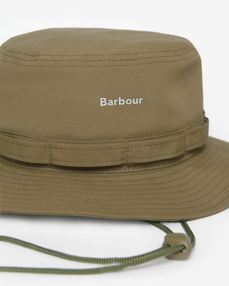 Barbour Teesdale Showerproof Bucket Hat — Army Green