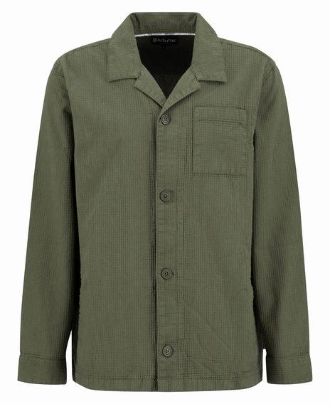 Barbour Sandwood Waffle Overshirt — Light Moss