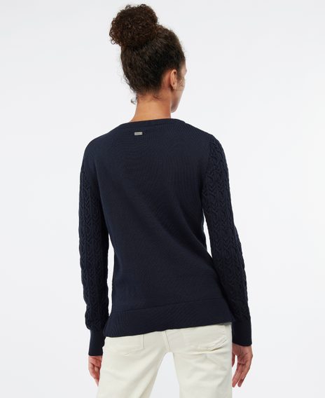 Barbour Hampton Knitted Jumper — Navy