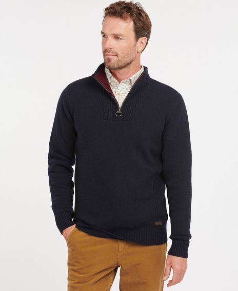 Barbour Nelson Essential Half Zip Sweatshirt — Navy