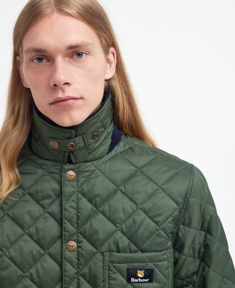 Barbour × Maison Kitsuné Kenning Quilted Jacket — Classic Green