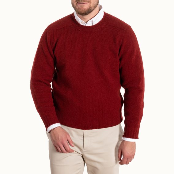 Jamieson's Saddle Shoulder Jumper — Ruby