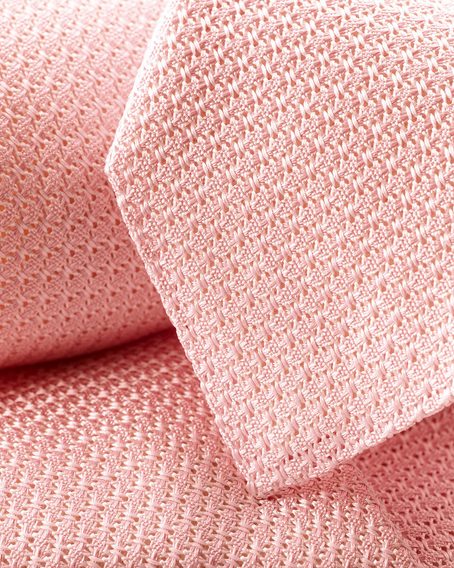 Charles Tyrwhitt Silk Grenadine Italian Tie — Light Pink
