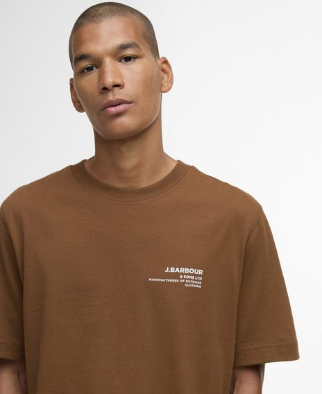 Barbour Parkend Photographic Relaxed T-Shirt — Brown