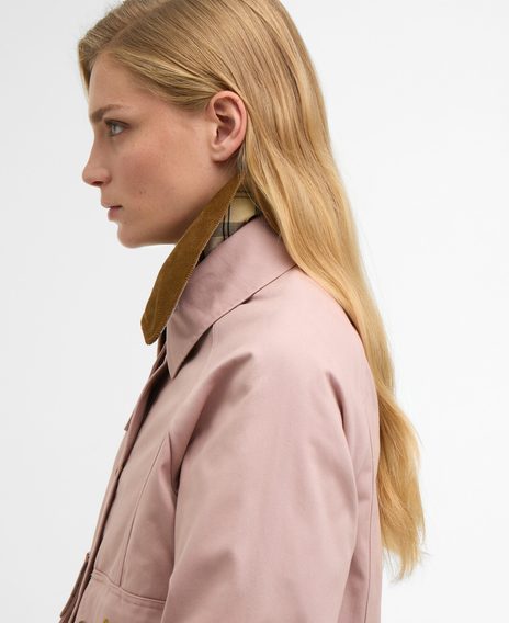 Barbour Cropped Beadnell Casual Jacket — Gardenia