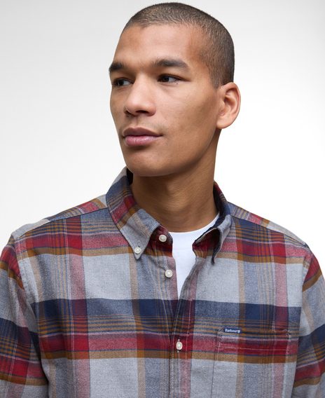 Barbour Portdown Tailored Shirt — Grey Marl