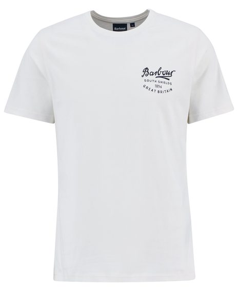 Barbour Script Graphic T-Shirt — Whisper White