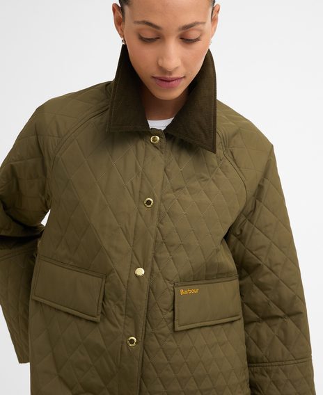 Barbour Kirby Quilted Jacket — Ivy Green