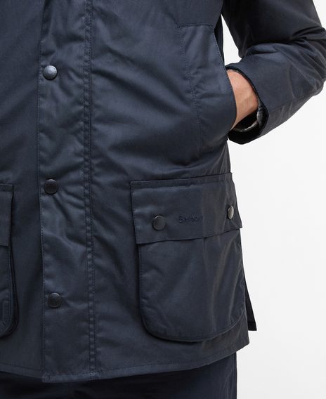 Barbour Ashby Wax Jacket — Navy