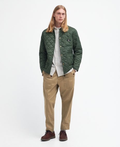 Barbour × Maison Kitsuné Kenning Quilted Jacket — Classic Green