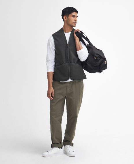 Barbour Warm Pile Zip-In Liner — Sage