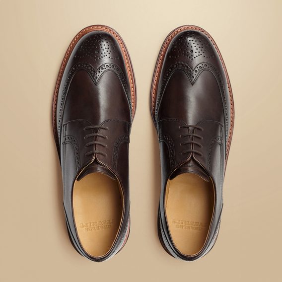 Charles Tyrwhitt Rubber Sole Derby Brogue Shoes