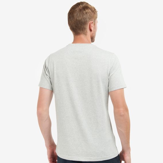 T-Shirt aus Baumwolle Barbour Coundon Graphic Tee - Grey Marl