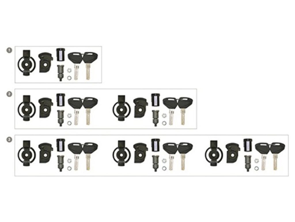 AutoMotoPitt - set 3 bezpečnostná zámok, 2x kľúč, KAPPA - KAPPA - diely a  príslušenstvo - kufre a batožina, Moto-príslušenstvo