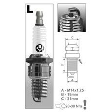 ZAPAĽOVACIE SVIEČKA L17C RAD SUPER, BRISK - ČESKÁ REPUBLIKA