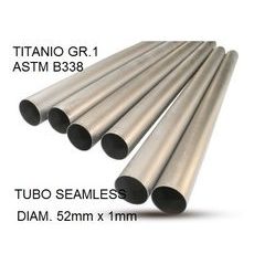 TITANIUM SEAMLESS GR.1 TUBE AISI TIG GPR TU.T.4 BRUSHED STAINLESS STEEL L.100CM D.52MM X 1MM